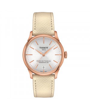 Szwajcarski klasyczny zegarek damski Tissot Chemin des Tourelles Powermatic 80 T139.207.36.031.00