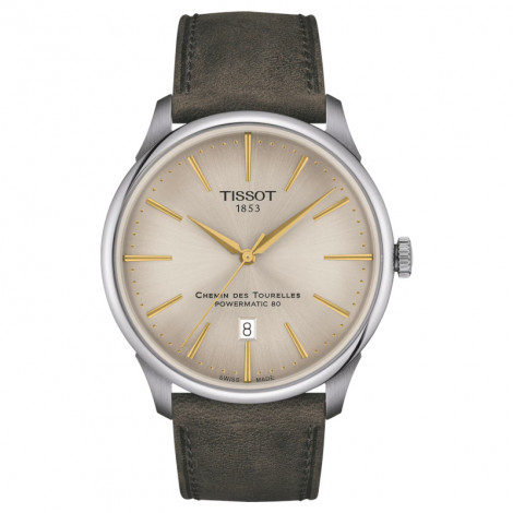Szwajcarski klasyczny zegarek męski Tissot Chemin des Tourelles Powermatic 80 T139.407.16.261.00