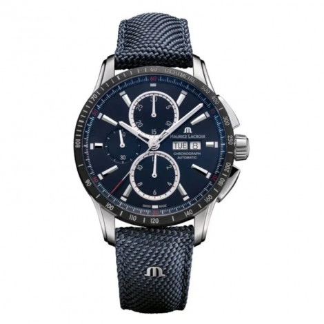 Szwajcarski sportowy zegarek męski MAURICE LACROIX Pontos S Chronograph PT6038-SSL24-430-4