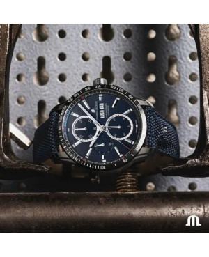 Szwajcarski sportowy zegarek męski MAURICE LACROIX Pontos S Chronograph PT6038-SSL24-430-4