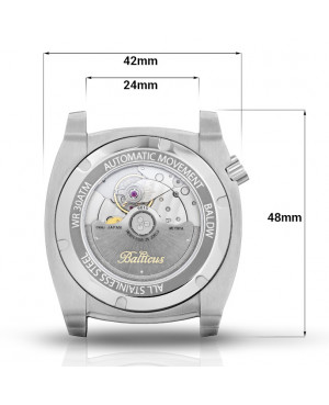 Polski zegarek męski do nurkowania BALTICUS Deep Water Edycja Limitowana BAL-DWRG