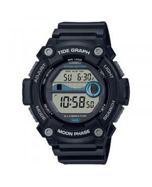 Sportowy zegarek męski Casio Digital Moonphase WS-1300H-1AVEF