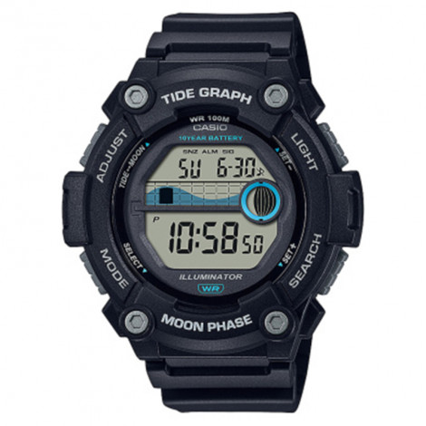 Sportowy zegarek męski Casio Digital Moonphase WS-1300H-1AVEF