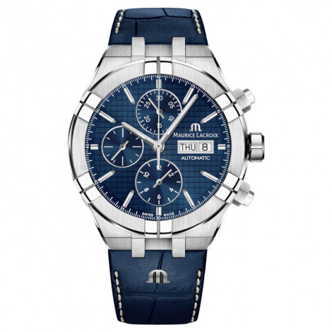 Szwajcarski sportowy zegarek męski MAURICE LACROIX Aikon Automatic Chronograph AI6038-SS001-430-1