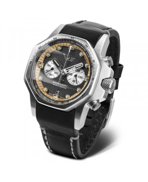 Sportowy zegarek męski Vostok Europe Atomic Age Sakharov Line Chrono Limited Editon VK64-640A698