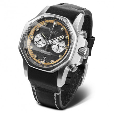 Sportowy zegarek męski Vostok Europe Atomic Age Sakharov Line Chrono Limited Editon VK64-640A698