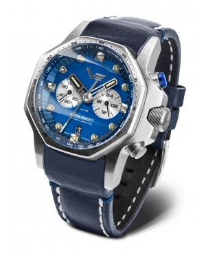 Sportowy zegarek męski Vostok Europe Atomic Age Sakharov Line Chrono Limited Editon VK64-640A700