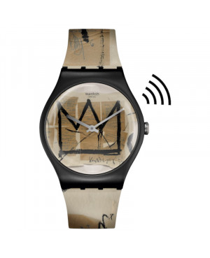 Modowy zegarek damski Swatch Basquiat's PAY! SVIZ104-5300