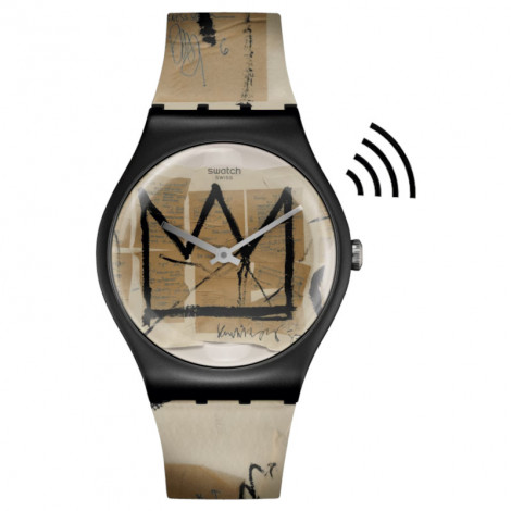 Modowy zegarek damski Swatch Basquiat's PAY! SVIZ104-5300