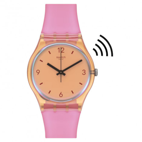Modowy zegarek damski Swatch Coral Dreams PAY! SO28O100-5300