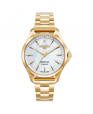 Szwajcarski elegancki zegarek damski Roamer Sportiva Diamond 865847 48 20 50