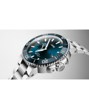 Szwajcarski, męski zegarek do nurkowania Oris Aquis Small Second Date 01 743 7733 4155-07 8 24 05PEB