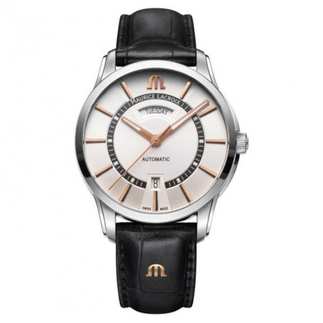 Szwajcarski elegancki zegarek męski MAURICE LACROIX PONTOS Day Date PT6358-SS001-230-2