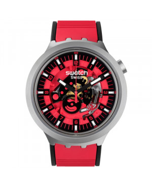 Szwajcarski sportowy zegarek Swatch Big Bold Irony Red Juicy SB07S110
