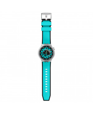 Szwajcarski sportowy zegarek Swatch Big Bold Irony Mint Trim SB07S111