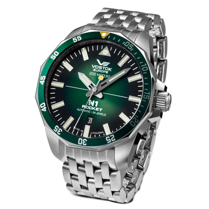 Vostok Europe Edizione Limitata N1 Rocket – Orologio Automatico Da Uomo Con Cinturino In Pelle Vintage, Cassa 47mm, Impermeabile 20 ATM