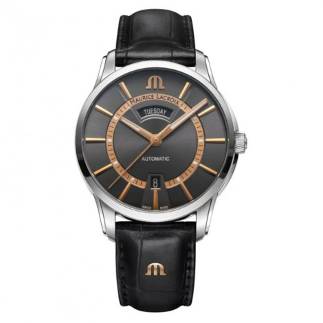Szwajcarski elegancki zegarek męski MAURICE LACROIX PONTOS Day Date PT6358-SS001-333-2