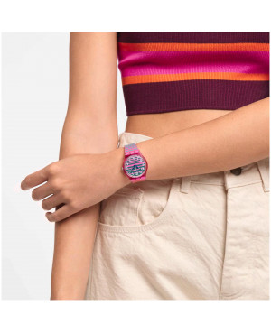 Modowy zegarek damski Swatch ELECTRIFYING SUMMER SO28P105