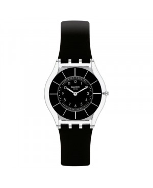 Modowy zegarek damski Swatch BLACK CLASSINESS SS08K103