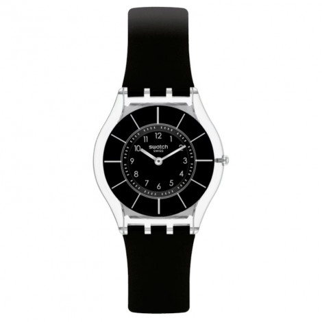 Modowy zegarek damski Swatch BLACK CLASSINESS SS08K103