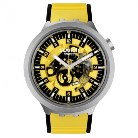 Szwajcarski sportowy zegarek Swatch Big Bold Irony Bolden Yellow SB07S106