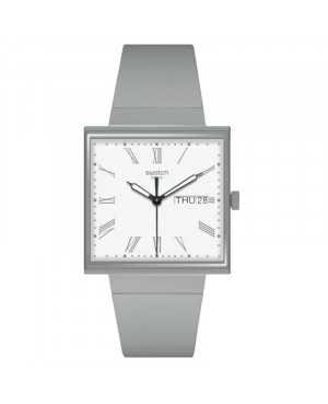 Szwajcarski modowy zegarek Swatch Bioceramic What If... Gray? SO34M700