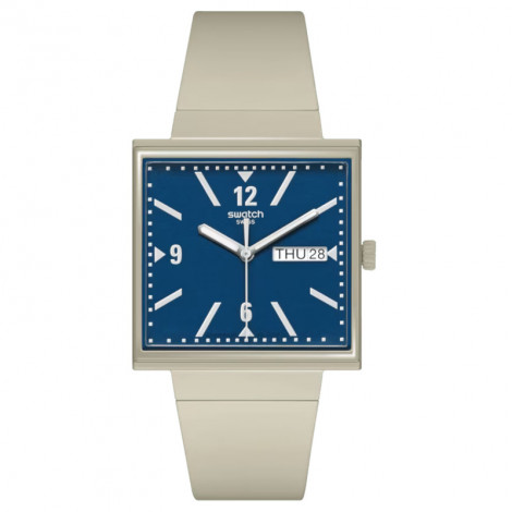 Szwajcarski modowy zegarek Swatch Bioceramic What If... Beige? SO34T700