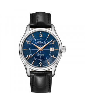 Szwajcarski klasyczny zegarek męski Atlantic Worldmaster Automatic 55750.41.55R