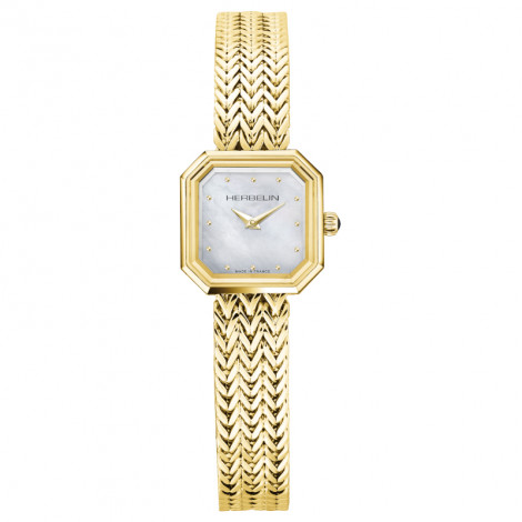 Elegancki, biżuteryjny zegarek damski Herbelin Octogone 17436/B49