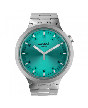 Szwajcarski elegancki zegarek Swatch Big Bold Irony Aqua Shimmer SB07S100G