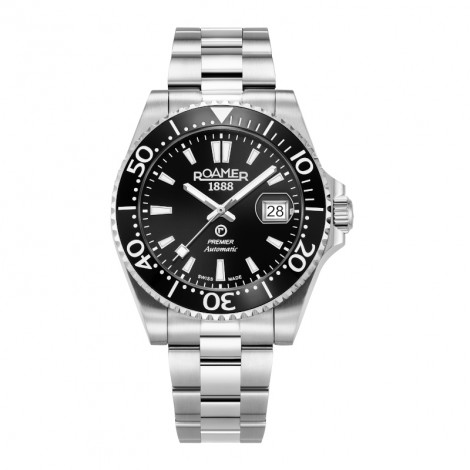 Szwajcarski elegancki zegarek męski Roamer Premier 986983 41 85 20