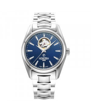 Szwajcarski elegancki zegarek męski Roamer Searock Master 984985 41 45 20