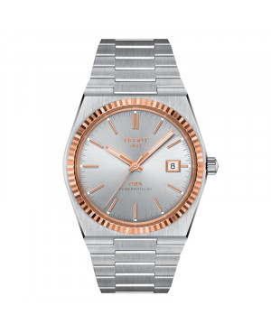 Szwajcarski elegancki zegarek męski TISSOT PRX Powermatic 80 18K Gold T931.407.41.031.00
