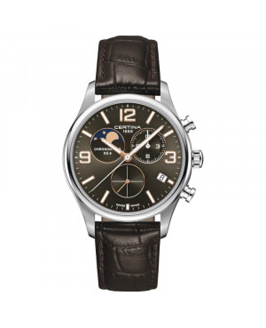 Szwajcarski klasyczny zegarek męski CERTINA Moon Phase COSC Chronometer C033.460.16.087.00 (C0334601608700)