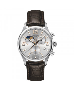 Szwajcarski klasyczny zegarek męski CERTINA DS-8 Chronograph Moon Phase C033.460.16.037.00