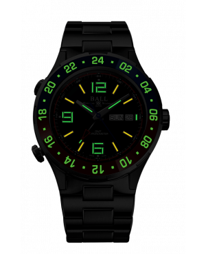Szwajcarski sportowy zegarek męski BALL Roadmaster Marine GMT DG3030B-S4C-BK
