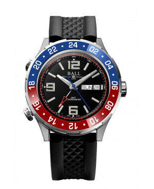 Szwajcarski sportowy zegarek męski BALL Roadmaster Marine GMT DG3030B-S4C-BK