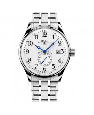 Szwajcarski klasyczny zegarek męski BALL Trainmaster Standard Time NM3888D-S1CJ-WH