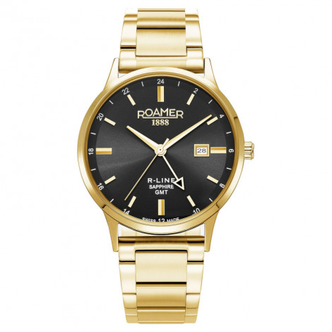 Szwajcarski elegancki zegarek męski Roamer R-Line GMT 990987 48 85 05