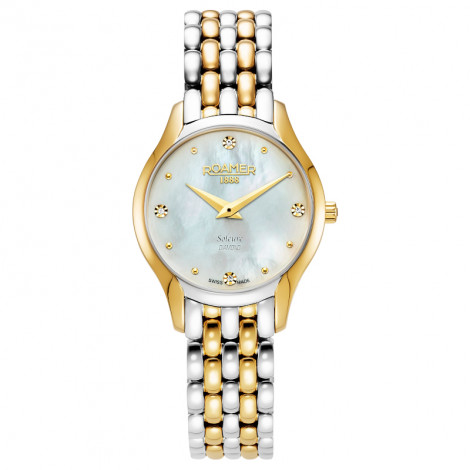Szwajcarski elegancki zegarek damski Roamer Soleure Diamond 547857 47 25 50