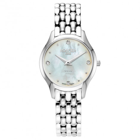 Szwajcarski elegancki zegarek damski Roamer Soleure Diamond 547857 41 25 50
