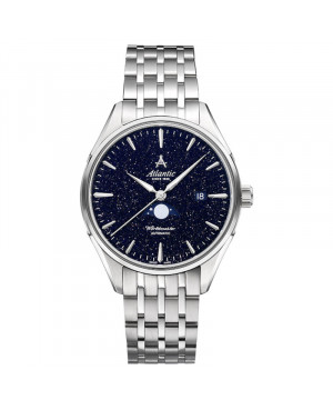 Szwajcarski klasyczny zegarek męski Atlantic Worldmaster Nightsky Moonphase 52788.41.91