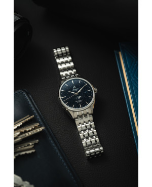 Szwajcarski klasyczny zegarek męski Atlantic Worldmaster Nightsky Moonphase 52788.41.91