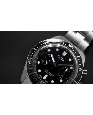 Szwajcarski zegarek męski ORIS Divers Sixty-Five Chronograf 01 771 7791 4054-07 8 20 18
