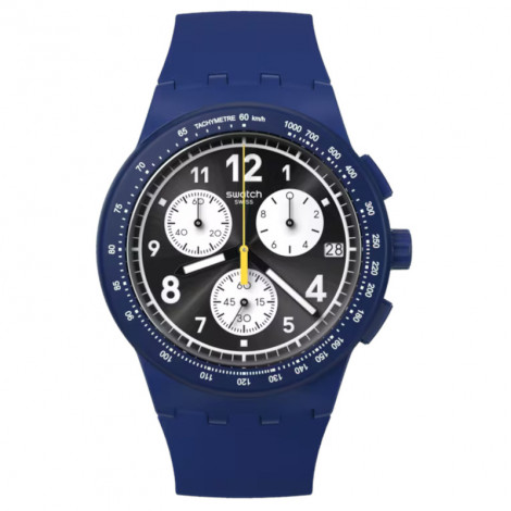 Szwajcarski modowy zegarek unisex Swatch Nothing Basic About Blue SUSN418