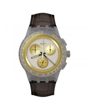 Szwajcarski modowy zegarek unisex Swatch Golden Radiance SUSM100