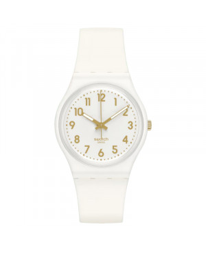 Szwajcarski modowy zegarek unisex Swatch White Bishop S028W106-S14