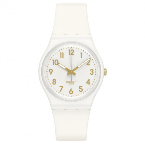 Szwajcarski modowy zegarek unisex Swatch White Bishop S028W106-S14