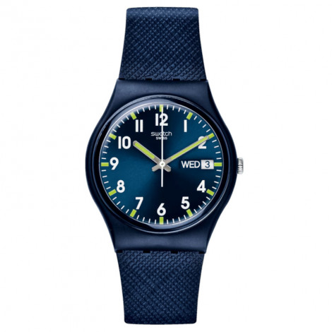 Szwajcarski modowy zegarek unisex Swatch Sir Blue SO28N702
