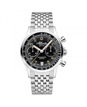 Szwajcarski elegancki zegarek męski Atlantic Worldmaster Bicompax Legend Edition 52857.41.63